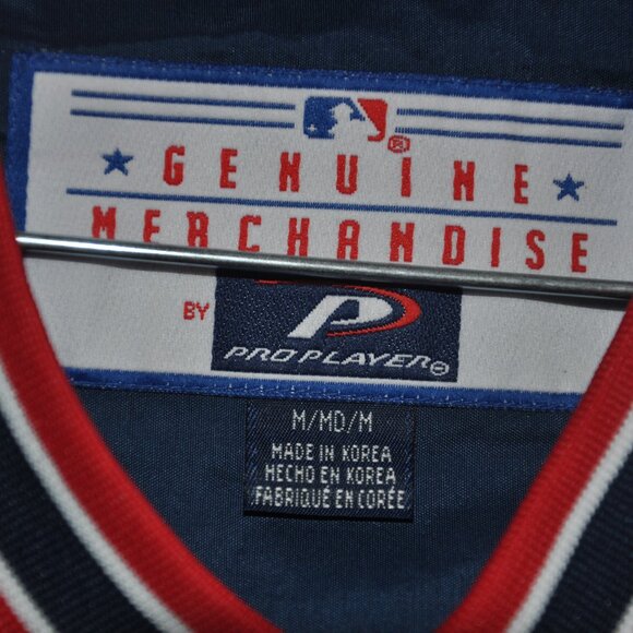 Vintage Montreal EXPOS Baseball MLB Pull-Over Blue Jacket M - Picture 2 of 4